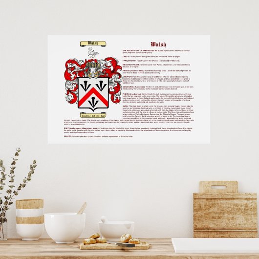 Walsh (Bedeutung) Poster (Küche)