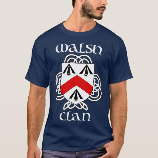Walsh Familienwappen Coat of Arms T-Shirt (Vorderseite)