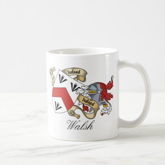 Walsh Familienwappen Kaffeetasse (Rechts)