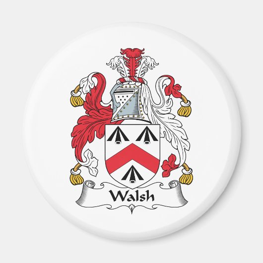 Walsh Familienwappen Magnet (Vorne)