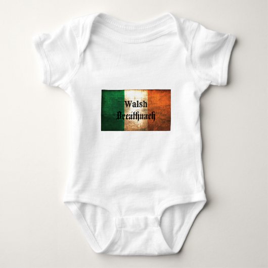 Walsh Irish Flag Baby Strampler (Vorderseite)
