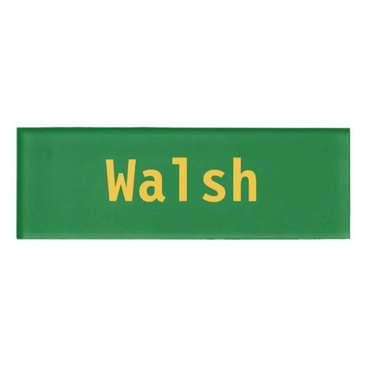 Walsh Name Tag Namenschild (Vorderseite)