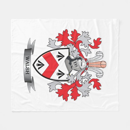 Walsh Wappen Fleecedecke (Vorderseite (Horizontal))