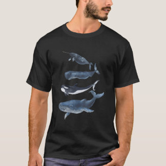 Walspezies Wasserfarbe Wale T-Shirt