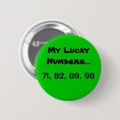 Walt Disney World Glückszahlen-Button Button (Vorne & Hinten)