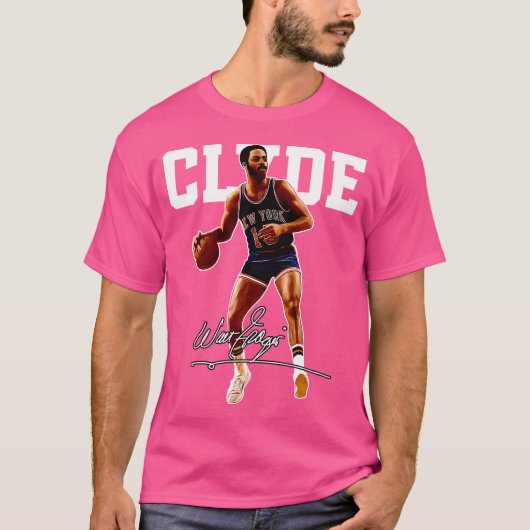 Walt Frazier Clyde New York Basketball Legend Sign T-Shirt (Vorderseite)