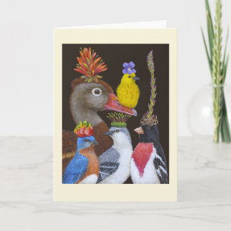 Walt the Warbler and Friends Grußkarte Dankeskarte