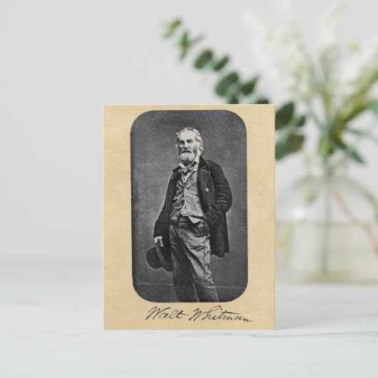 Walt Whitman Age 41 Portrait Postkarte (Stehend Vorderseite)