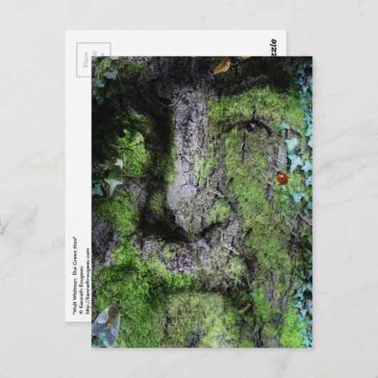 "Walt Whitman: Der Grüne Mann" Postkarte (Vorne/Hinten)
