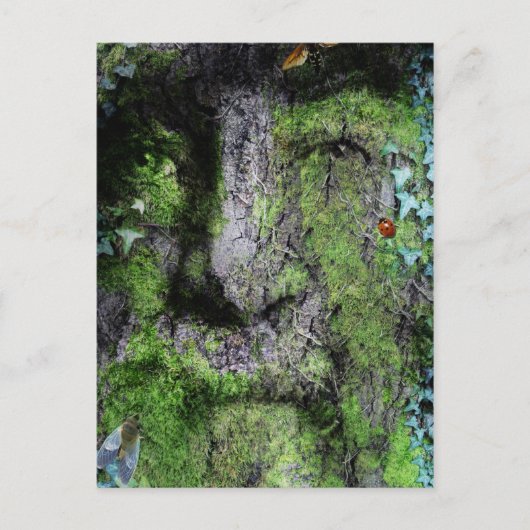 "Walt Whitman: Der Grüne Mann" Postkarte (Vorderseite)