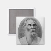 Walt Whitman, fotografiert 1889 Magnet (Vorderseite/Rückseite)