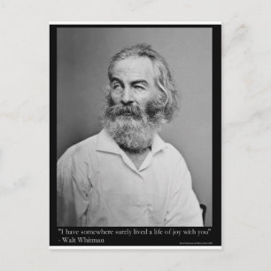 Walt Whitman Freude Mit Dir Liebeszitat Tassen T-S Postkarte