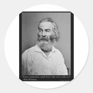 Walt Whitman Freude Mit Dir Liebeszitat Tassen Tee Runder Aufkleber