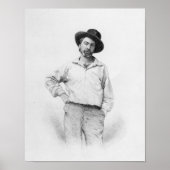 Walt Whitman, frontispiece to 'Blätter of Poster (Vorne)