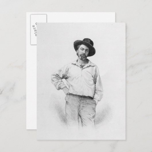 Walt Whitman, frontispiece to 'Blätter of Postkarte (Vorne/Hinten)
