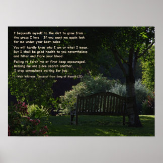 Walt Whitman - Gedicht Poster