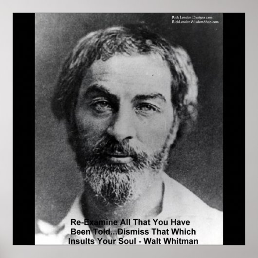 Walt Whitman "Insult the Soul" Weisheitsdoster Poster (Vorne)