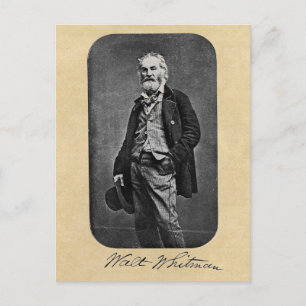 Walt Whitman Leaves of Grass Front Postkarte