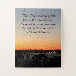 Walt Whitman Poem Sunset Faraway Village Seen Afar Puzzle
