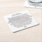 Walt Whitman Poesie elegant Rechteckiger Pappuntersetzer (angewinkelt)