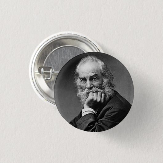 Walt Whitman Portrait Button (Vorne & Hinten)