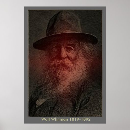 Walt Whitman - Portrait Poster (Vorne)