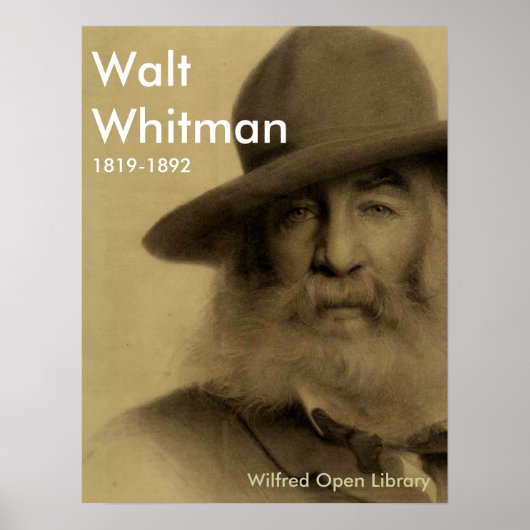 Walt Whitman Poster (Vorne)