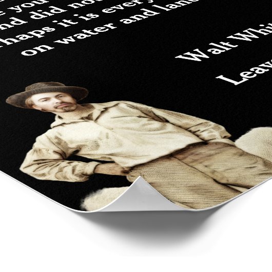 Walt Whitman Quote Road, die wir bereisen Poster (Ecke)