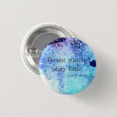 Walt Whitman Resist viel, gehorchen kleinen Button (Vorne & Hinten)