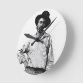 Walt Whitman Runde Wanduhr (Winkel)