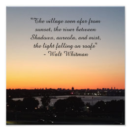 Walt Whitman Sunset Poetquote Fotodruck