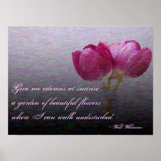 Walt Whitman Tulips Painting Poster (Vorne)