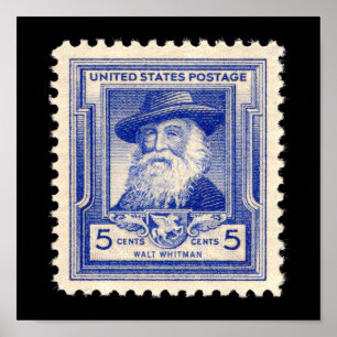 Walt Whitman U.S. Gedenkfeier Postage Briefmarke Poster