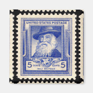 Walt Whitman US-Gedenkbriefmarke Magnet