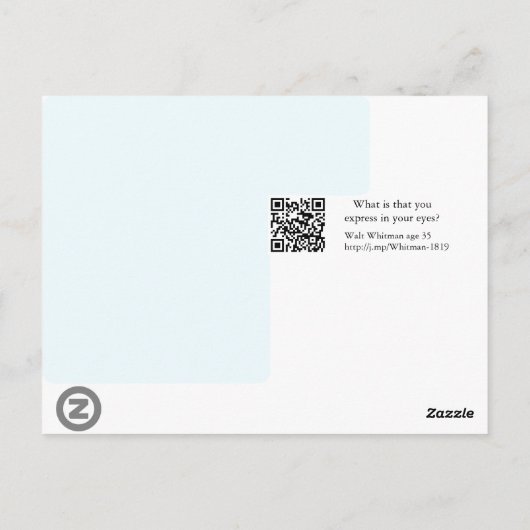 Walt Whitman "Was Sie in Ihren Augen ausdrücken" Z Postkarte (Rückseite)