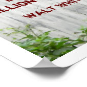 Walt Whitman Zitat - Poster (Ecke)