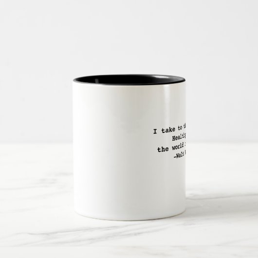 Walt Whitman Zitat-Tasse Zweifarbige Tasse (Mittel)