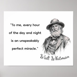 Walt Whitman Zitate fürs Leben Poster