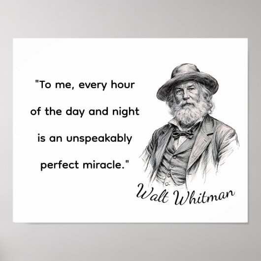 Walt Whitman Zitate fürs Leben Poster (Vorne)