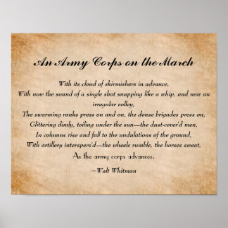 Walt Whitman Zivil War Gedicht Poster
