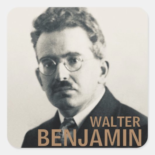 Walter Benjamin Quadratischer Aufkleber (Vorderseite)