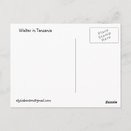 Walter: Bier, Cig, Kamera, Postkarte (Rückseite)