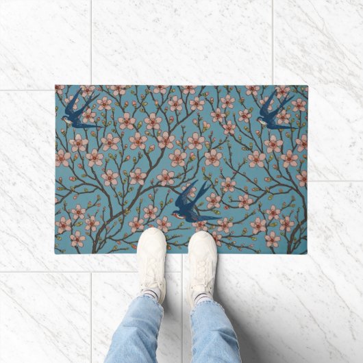 Walter Crane Almond Blossom & Swallow Fußmatte (Indoor)