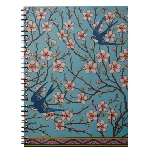 Walter Crane Almond Blossom & Swallow Notizblock (Vorderseite)