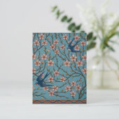 Walter Crane Almond Blossom & Swallow Postkarte (Stehend Vorderseite)