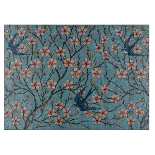Walter Crane Almond Blossom & Swallow Schneidebrett (Vorderseite)