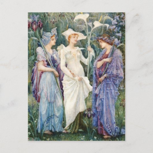 Walter Crane: Anzeichen des Frühlings Postkarte (Vorderseite)