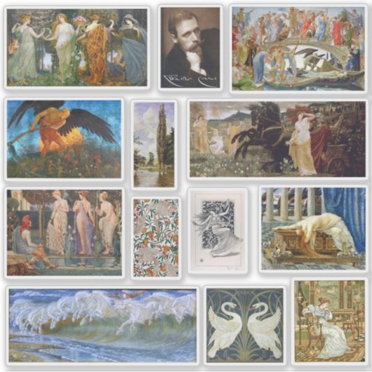 Walter Crane Art Gallery Sticker Sheet (Vorderseite)