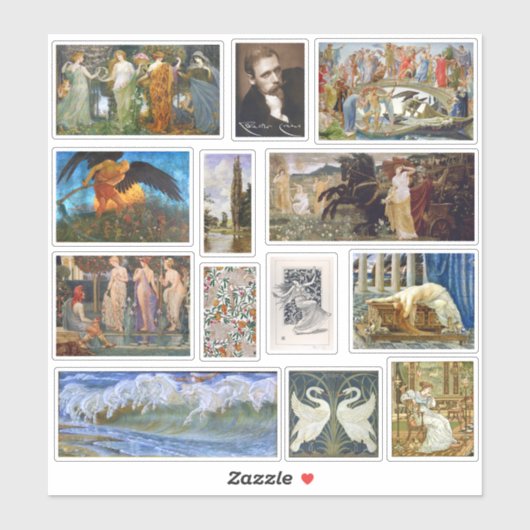 Walter Crane Art Gallery Sticker Sheet (Blatt)