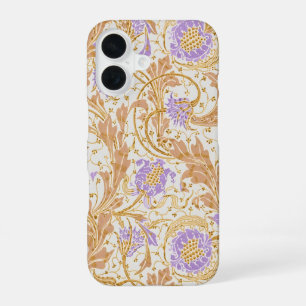 Walter Crane Arts and Crafts Lila Blumenkunst iPhone 16 Hülle